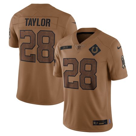 Indianapolis Colts #28 Jonathan Taylor Men's 2024 Salute To Service Limited Jersey - Brown