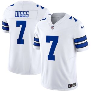 dallas cowboys #7 trevon diggs men's white vapor f.u.s.e. limited cheap jersey