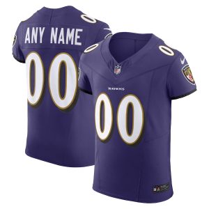 Baltimore Ravens Custom Men's Purple Vapor F.U.S.E. Limited Jersey