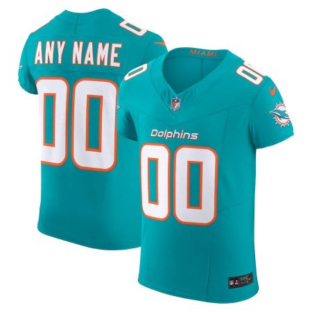 Miami Dolphins Custom Men's Aqua Vapor F.U.S.E. Limited Jersey