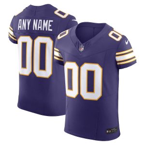 elite Minnesota Vikings Custom Men's Purple Vapor F.U.S.E. Limited Jersey