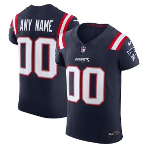 New England Patriots Custom Men's Navy Vapor F.U.S.E. Limited Jersey