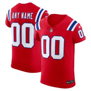 elite New England Patriots Custom Men's Red Vapor F.U.S.E. Limited Jersey