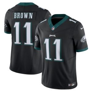 philadelphia eagles #11 a.j. brown men's black vapor f.u.s.e. limited cheap jersey