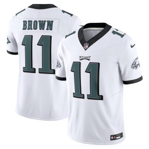 Philadelphia Eagles #11 A.J. Brown Men's White Vapor F.U.S.E. Limited Jersey