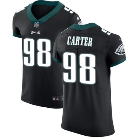 cheap Eagles #98 Jalen Carter Black Alternate Men's Stitched NFL New Elite Jersey