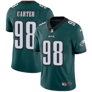 eagles #98 jalen carter green team color men's stitched nfl vapor untouchable limited cheap jersey