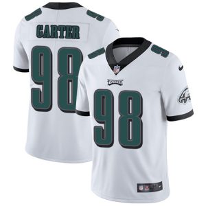 eagles #98 jalen carter white men's stitched nfl vapor untouchable limited cheap jersey