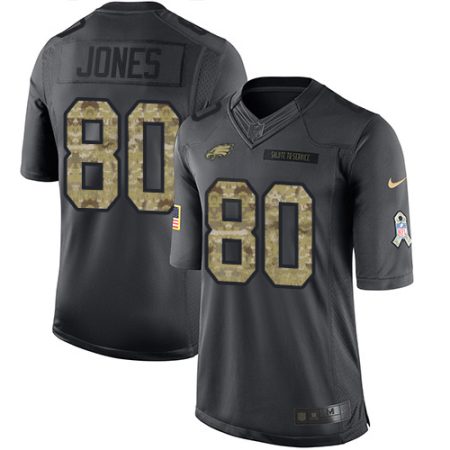 eagles #80 julio jones black men's stitched nfl limited 2024 salute to service elite jersey