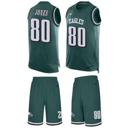 eagles #80 julio jones green team color men's stitched nfl limited tank top suit elite jersey