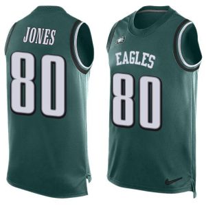 eagles #80 julio jones green team color men's stitched nfl limited tank top elite jersey