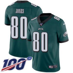 elite Eagles #80 Julio Jones Green Team Color Men's Stitched NFL 100th Season Vapor Untouchable Limited Jersey