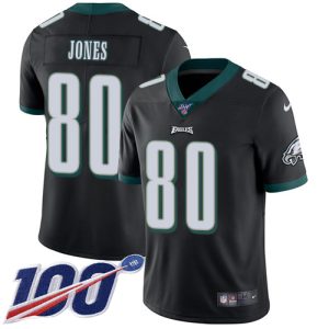 eagles #80 julio jones black alternate men's stitched nfl 100th season vapor untouchable limited elite jersey