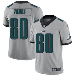 eagles #80 julio jones silver men's stitched nfl limited inverted legend elite jersey