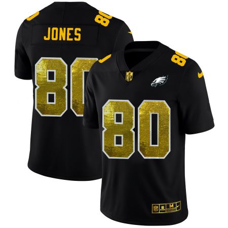 philadelphia eagles #80 julio jones men's black golden sequin vapor limited nfl cheap jersey