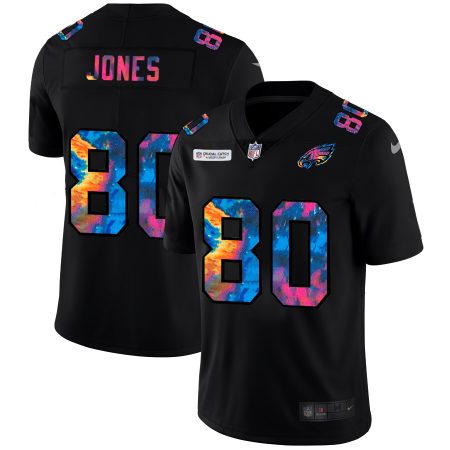 philadelphia eagles #80 julio jones men's multi-color black 2024 nfl crucial catch vapor untouchable limited cheap jersey