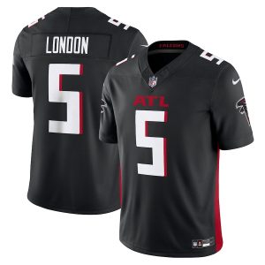 Atlanta Falcons #5 Drake London Men's Black Vapor F.U.S.E. Limited Jersey