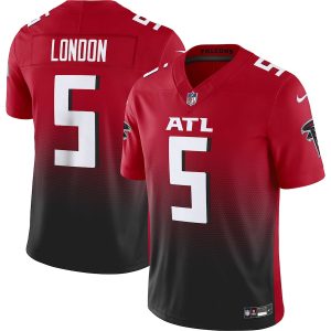 cheap Atlanta Falcons #5 Drake London Men's Red Vapor F.U.S.E. Limited Jersey