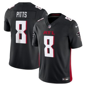 wholesale Atlanta Falcons #8 Kyle Pitts Men's Black Vapor F.U.S.E. Limited Jersey