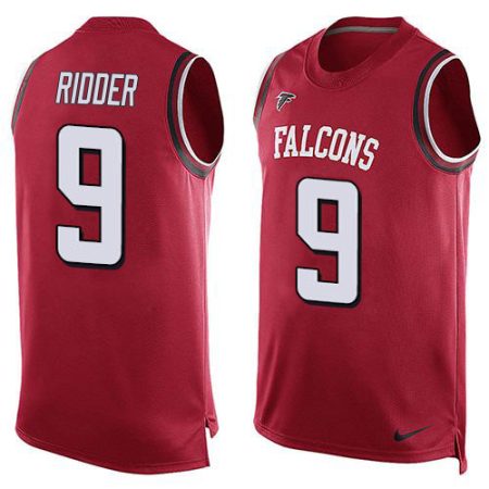 Falcons #9 Desmond Ridder Red Team Color Men's Stitched NFL Limited Tank Top Jersey