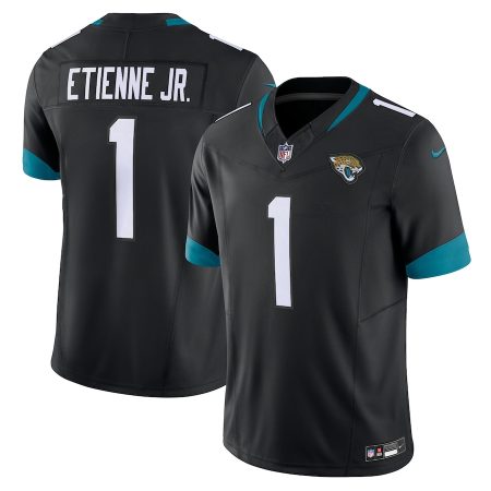 wholesale Jacksonville Jaguars #1 Travis Etienne Men's Black Vapor F.U.S.E. Limited Jersey