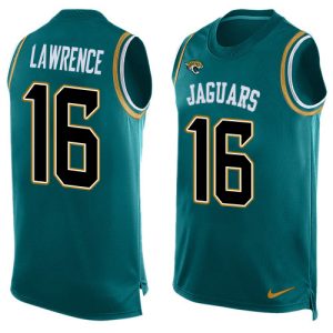 elite Jaguars #16 Trevor Lawrence Teal Green Alternate Men's Stitched NFL Limited Tank Top Jersey