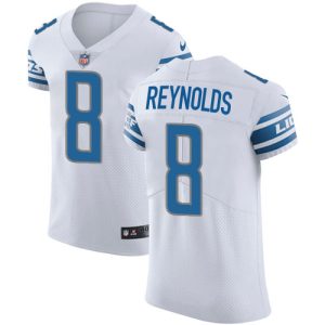 Lions #8 Josh Reynolds White Men's Stitched NFL New Elite Jersey