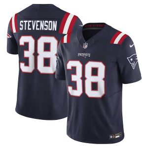 new england patriots #38 rhamondre stevenson men's red vapor f.u.s.e. elite elite jersey