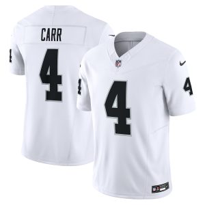 wholesale Las Vegas Raiders #4 Derek Carr Men's White Vapor F.U.S.E. Limited Jersey