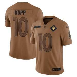 wholesale Los Angeles Rams #10 Cooper Kupp Men's 2024 Salute To Service Limited Jersey - Brown