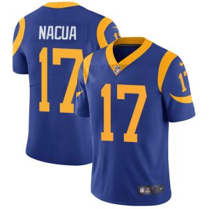 cheap Rams #17 Puka Nacua Royal Blue Alternate Men's Stitched NFL Vapor Untouchable Limited Jersey