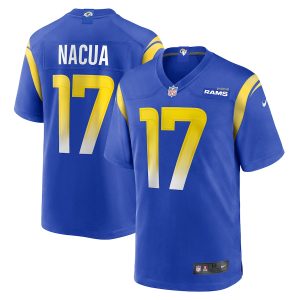 Los Angeles Rams #17 Puka Nacua Men's Game NFL Jersey - Royal