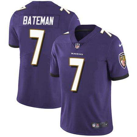 Ravens #7 Rashod Bateman Purple Team Color Men's Stitched NFL Vapor Untouchable Limited Jersey