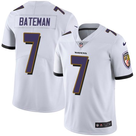 Ravens #7 Rashod Bateman White Men's Stitched NFL Vapor Untouchable Limited Jersey