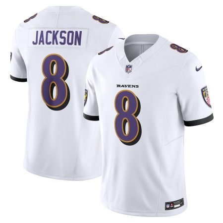 baltimore ravens #8 lamar jackson men's white vapor f.u.s.e. limited cheap jersey