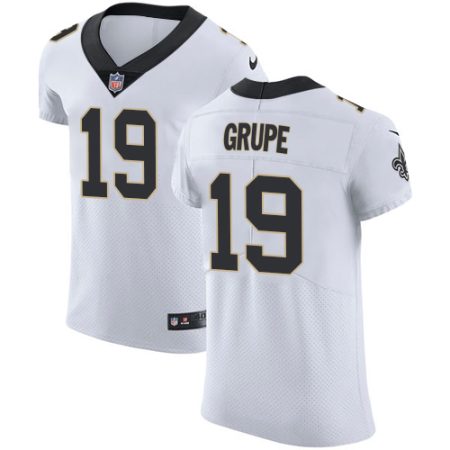 Saints #19 Blake Grupe White Men's Stitched NFL Vapor Untouchable Elite Jersey