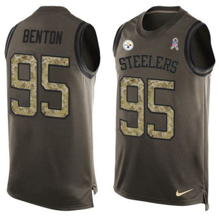 steelers #95 keeanu benton green men's stitched nfl limited salute to service tank top cheap jersey