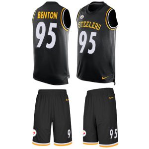 Steelers #95 Keeanu Benton Black Team Color Men's Stitched NFL Limited Tank Top Suit Jersey