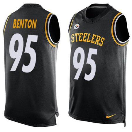 Steelers #95 Keeanu Benton Black Team Color Men's Stitched NFL Limited Tank Top Jersey