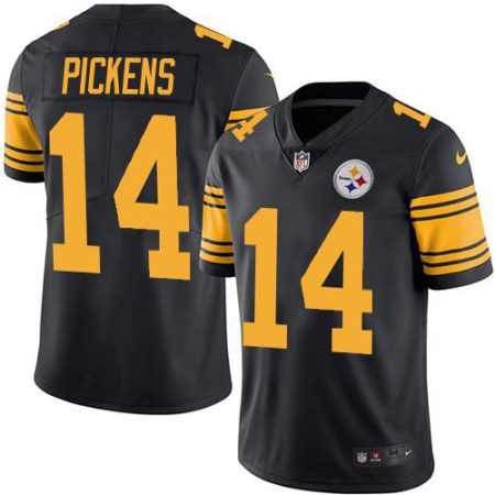 steelers #14 george pickens black men's stitched nfl limited rush cheap jersey