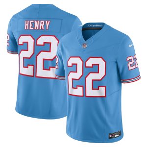 tennessee titans #22 derrick henry men's light blue vapor f.u.s.e. limited wholesale jersey