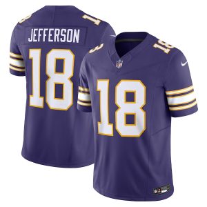 Minnesota Vikings #18 Justin Jefferson Men's Purple Vapor F.U.S.E. Limited Jersey