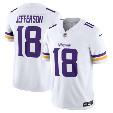 cheap Minnesota Vikings #18 Justin Jefferson Men's White Vapor F.U.S.E. Limited Jersey