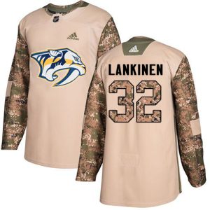 elite Adidas Predators #32 Kevin Lankinen Camo Authentic 2024 Veterans Day Stitched NHL Jersey