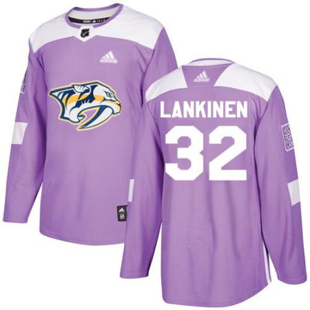 Adidas Predators #32 Kevin Lankinen Purple Authentic Fights Cancer Stitched NHL Jersey