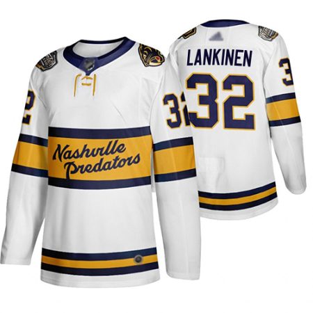 Adidas Predators #32 Kevin Lankinen White Authentic 2024 Winter Classic Stitched NHL Jersey