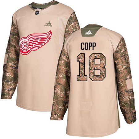 elite Adidas Red Wings #18 Andrew Copp Camo Authentic 2024 Veterans Day Stitched NHL Jersey