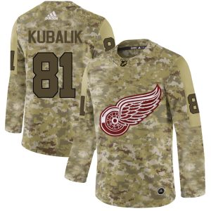 Adidas Red Wings #81 Dominik Kubalik Camo Authentic Stitched NHL Jersey