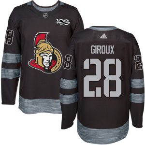 Adidas Senators #28 Claude Giroux Black 1917- 2024 100th Anniversary Stitched NHL Jersey