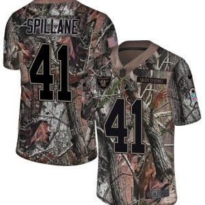 cheap Raiders #41 Robert Spillane Camo Men's Stitched NFL Limited Rush Realtree Jersey